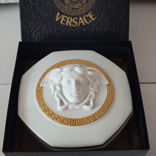 Rosenthal x Versace Gorgona porcelain bonbonniere box with lid