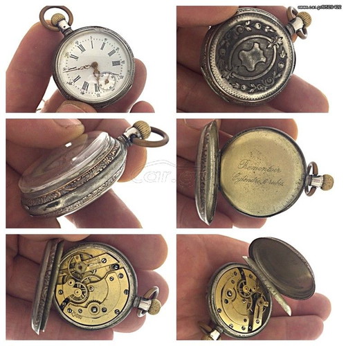 Longines pocket watch silver 1900 collectible