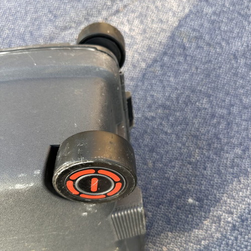 Samsonite hard suitcase used, black with wheels and lock