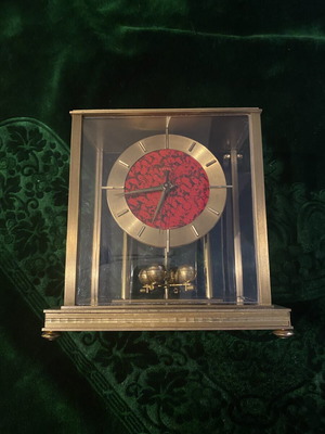 Hettich table clock used, analog, made in Germany