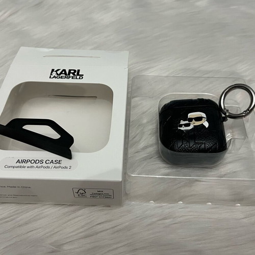 Karl Lagerfeld AirPods 1&2 case used, luxury Karl & Choupette design