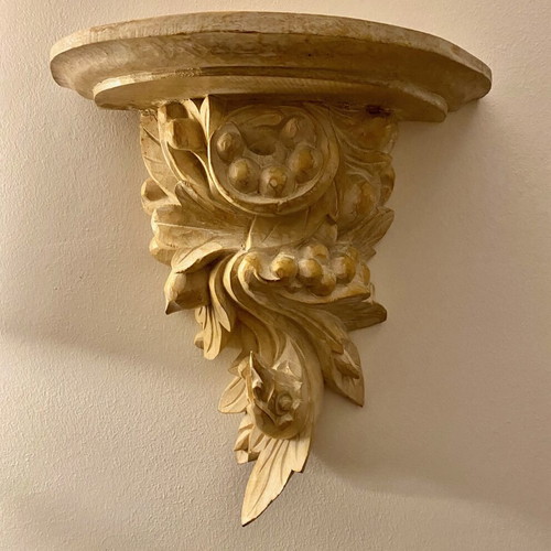 Wood Carved Shelf from Indonesia like new