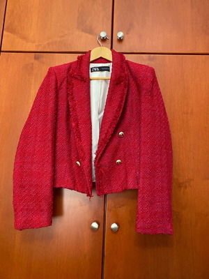 Zara fushia blazer like new, size L
