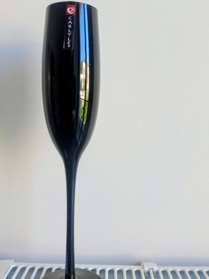 Σετ μαύρα ποτήρια σαμπάνιας καινούργια, 6 τεμάχια