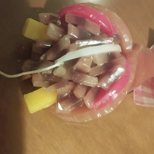 Original 18cm Candle in pita gyro design with tomato and potato