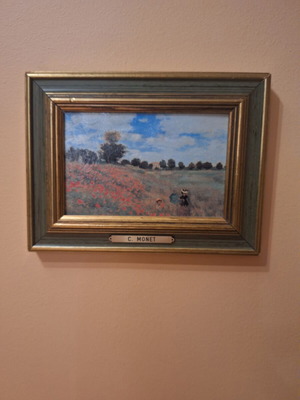 Impressionism art prints, 3 frames, Millet and Monet copies