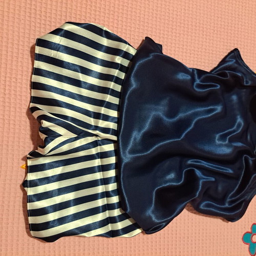 Marks & Spencer vintage sleepwear set satin, blue and white, like new