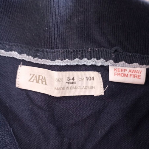 Zara kids polo shirt used, dark blue, age 3-4 years