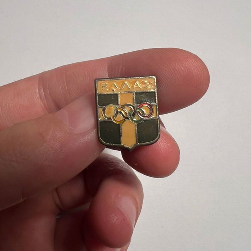 Rare collectible pin of Hellenic Olympic Committee 1970 used