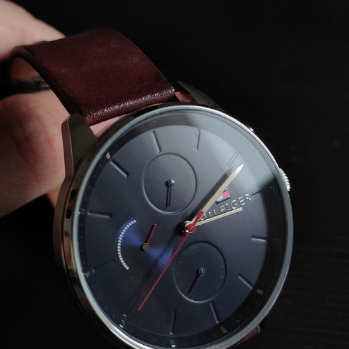 Tommy Hilfiger men's watch like new, blue and brown