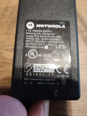 Transformer 12V 1.66A used, Motorola
