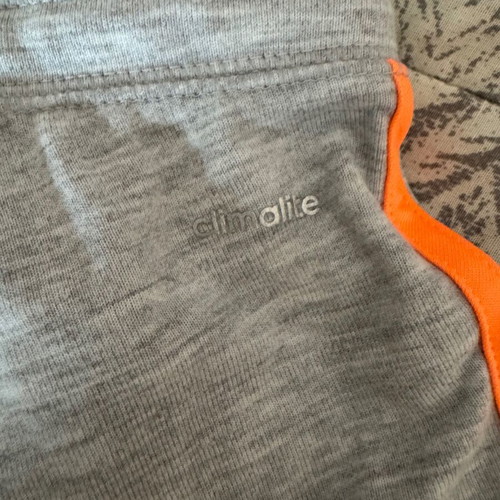 Adidas women's shorts Climalite like new, gray and orange