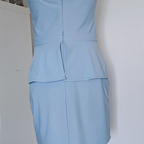 Lipsy London strapless cocktail dress baby blue new, large