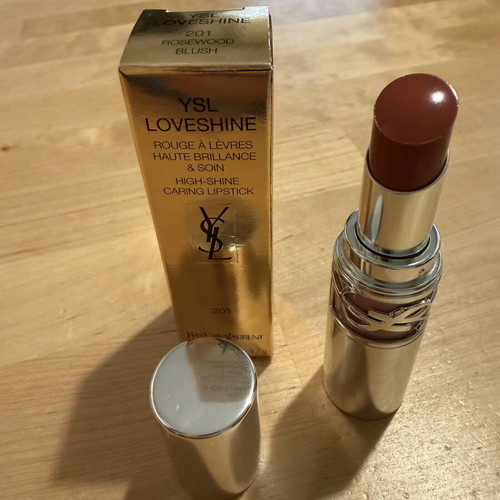 YSL Loveshine Wet Shine Lipstick 201 Rosewood Blush