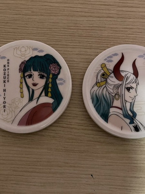 One Piece ceramic coaster set of 2 new