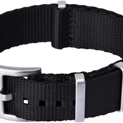Λουράκι Nato Strap Style Premium Scuba Μαύρο 19mm - 20mm καινούργιο