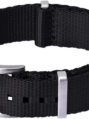 Λουράκι Nato Strap Style Premium Scuba Μαύρο 19mm - 20mm καινούργιο