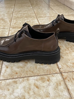 Massimo Dutti chunky loafer women's shoes, brown, size 41