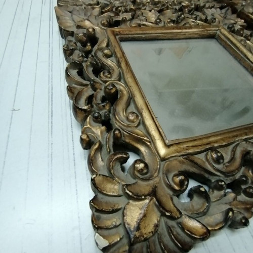 Retro mirrors set of 3 used, solid wood, needs refreshing