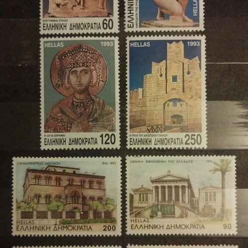 Greek stamps 1993 new, set of 8 mint