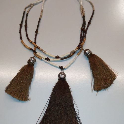 Boho necklace with tassels