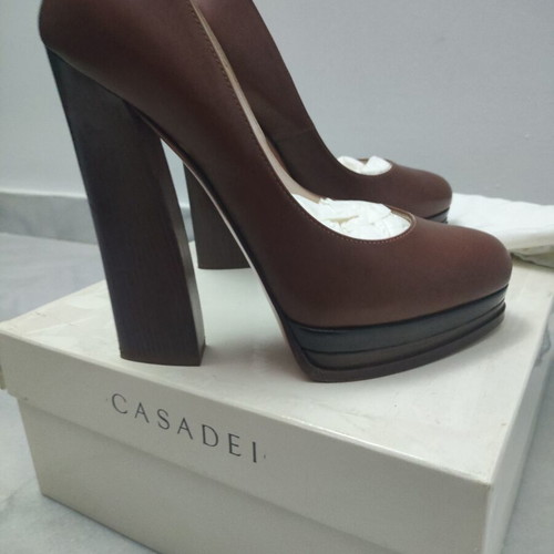 Casadei brown leather high heel pumps size 37