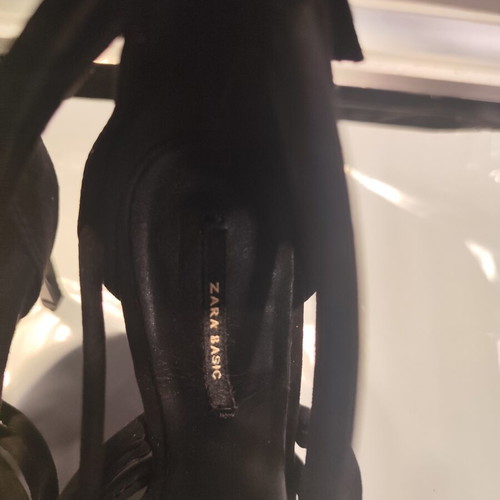 Zara basic black high heel sandals size 37