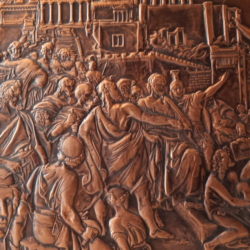 The Speech of Pericles Copper Engraving Like New 57.5x36.5 cm