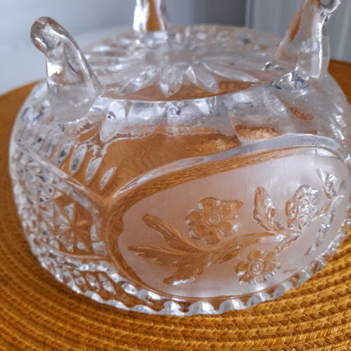 Crystal bowl on legs from the 1970s, like new