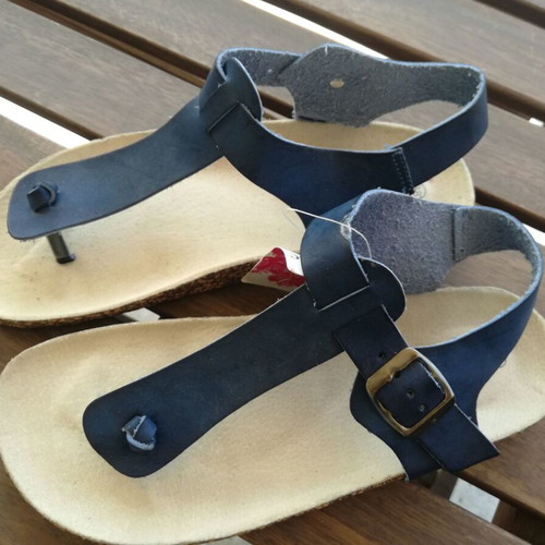 Anatomical leather sandals size 38 new, blue