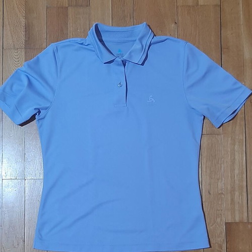 Odlo short-sleeve shirt with collar new, size S/M, blue turquoise