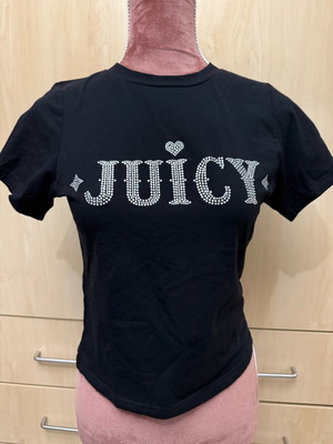 Μπλουζάκι Juicy Couture μέγεθος M σαν καινούργιο, μαύρο με στρας