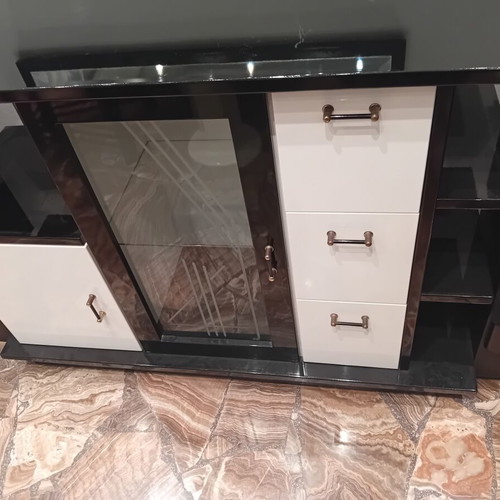 Dining set with 6 chairs, sideboard and cabinet like new