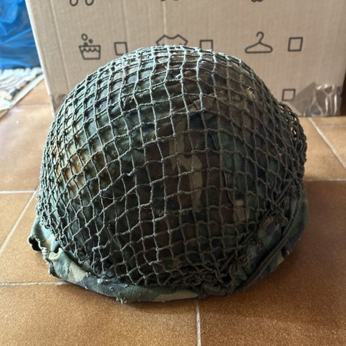 Military helmet camouflage used