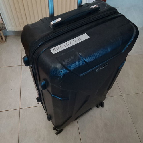 Plastic suitcase used with wheels 70x45x28 black