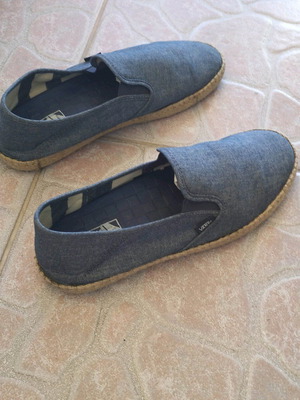 Men's casual canvas shoes size 44, blue denim