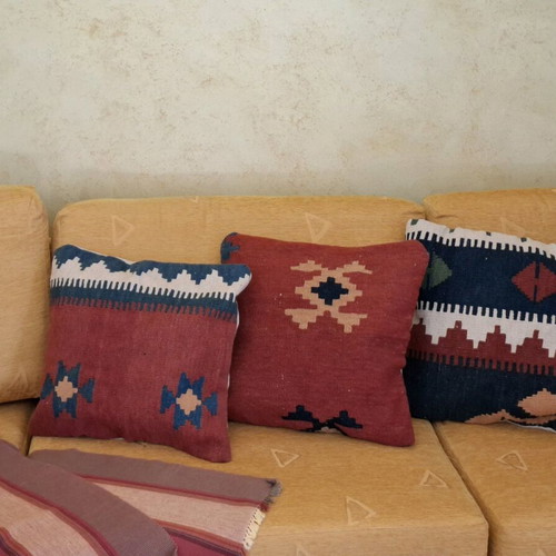 Vintage kilim pillowcases set of 3 pieces 50x50, new, handmade