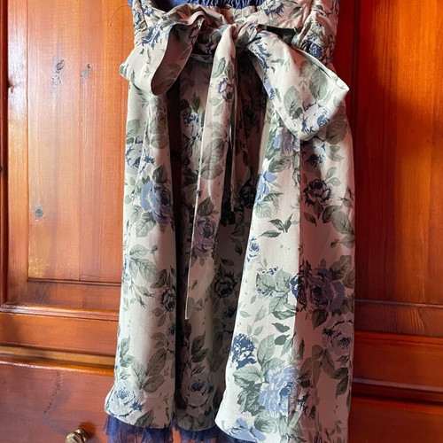 Summer dress used in A-line, blue and green, size S