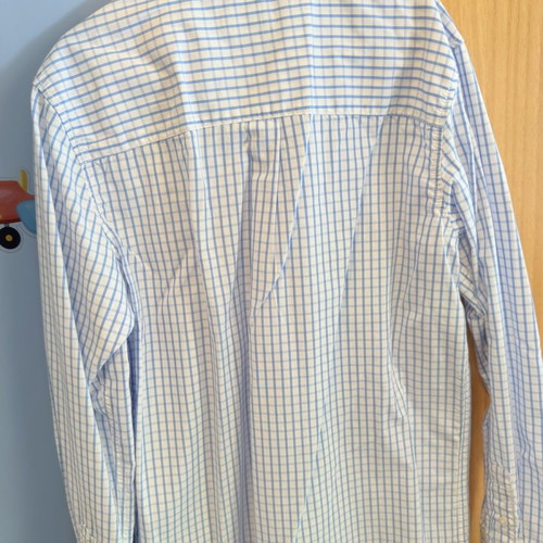 Benetton children's shirt used, size 140 cm, white and blue