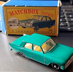 MATCHBOX LESNEY μοντέλο #33 FORD ZEPHYR 6 III τιρκουάζ - D2 κουτί!