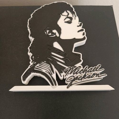 Michael Jackson figure new, 3d printing, white and black