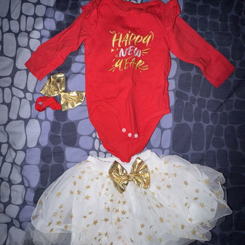 Baby bodysuit and dress set 3-6 months new