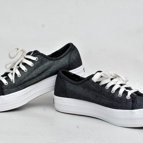 Keds Triple Kick Black Glitter Platform Sneakers EU 37.5