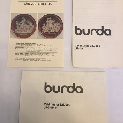 Πατρόν burda για κέντημα με θέμα τις τέσσερις εποχές καινούργιο