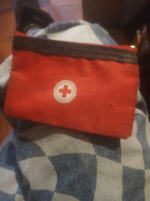 Red Cross Wallet used with small wear