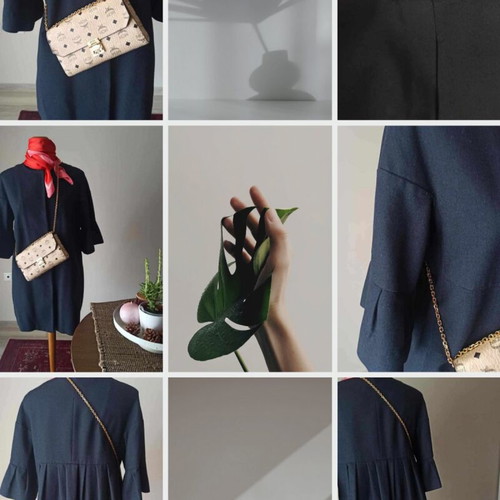 Valentino Red blue 3/4 sleeve coat like new, size 42