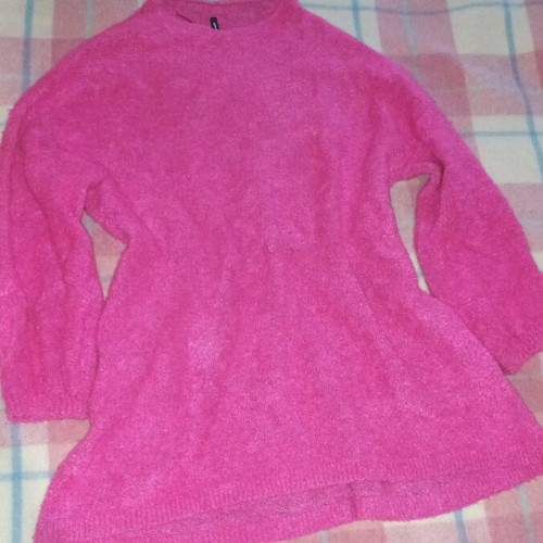 Stradivarius knitted blouse dress like new, pink, size 36