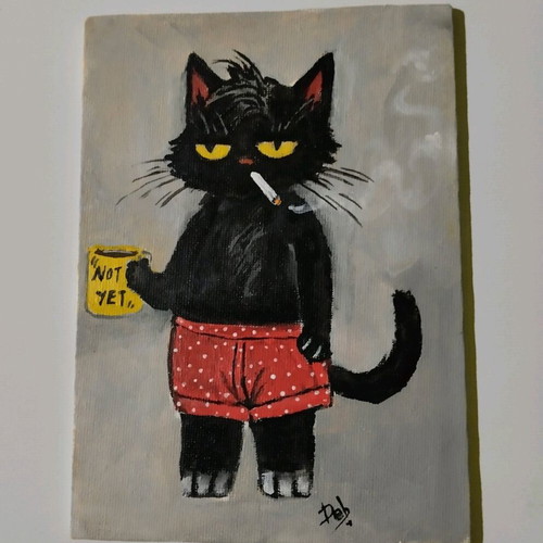 Canvas painting with acrylic colors new, size 13×18 cm