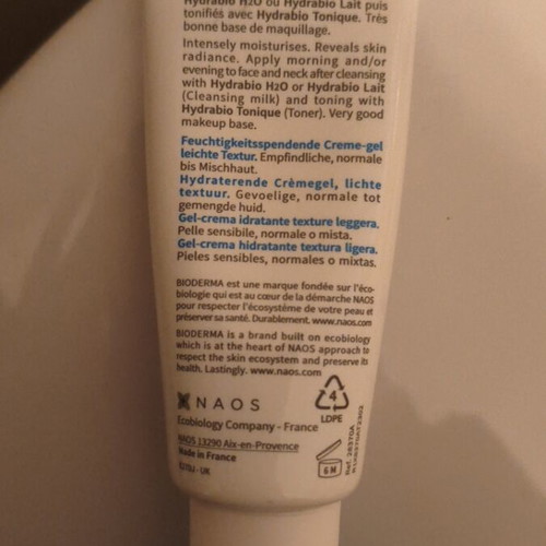 Bioderma Hydrabio gel-crème face moisturizer like new