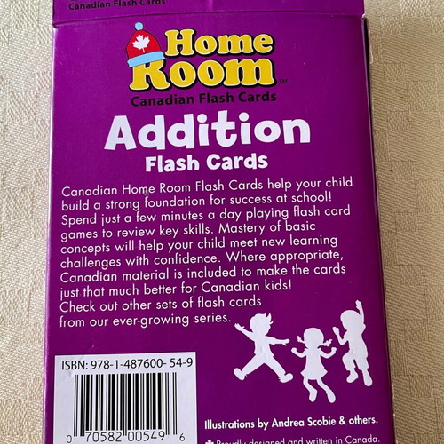 Addition flash cards used, set of 36 double-sided